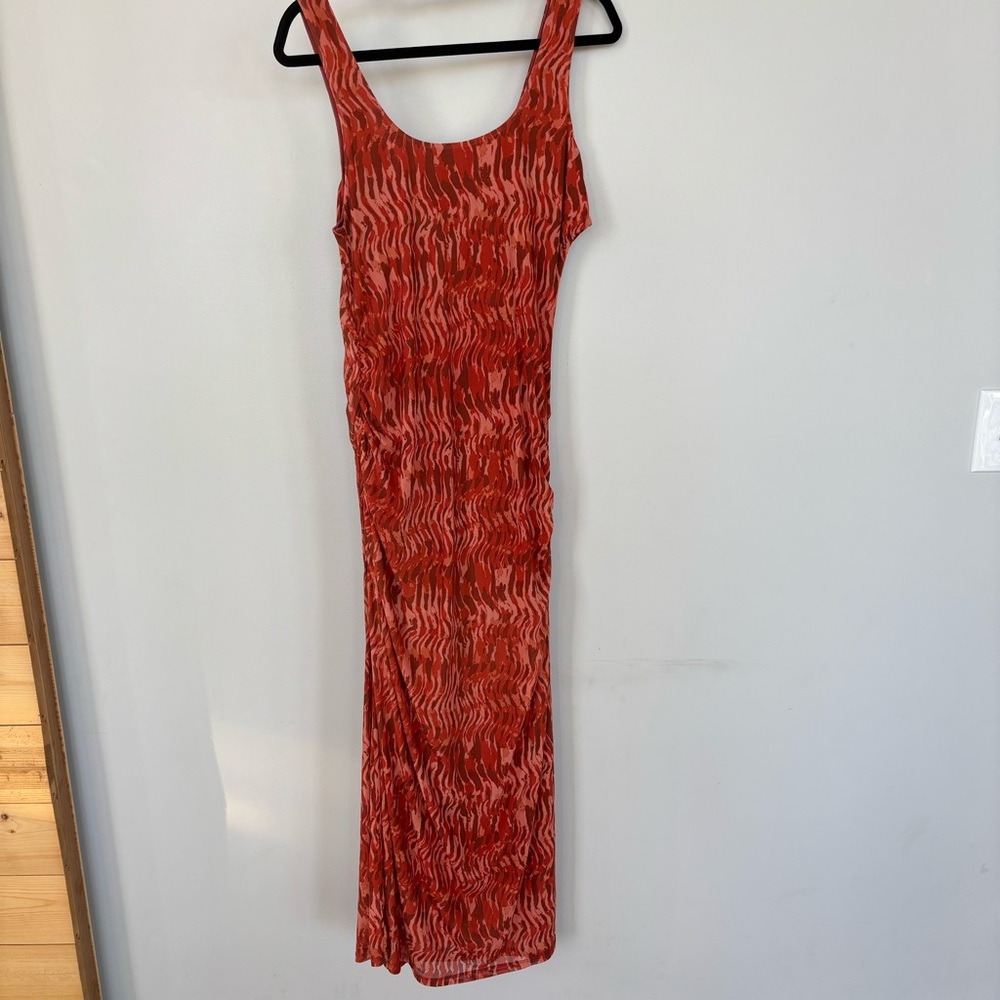 House of Harlow Orange Tank Maxi Dress With Side‎ Cutout Size L